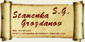 Stamenka Grozdanov vizit kartica